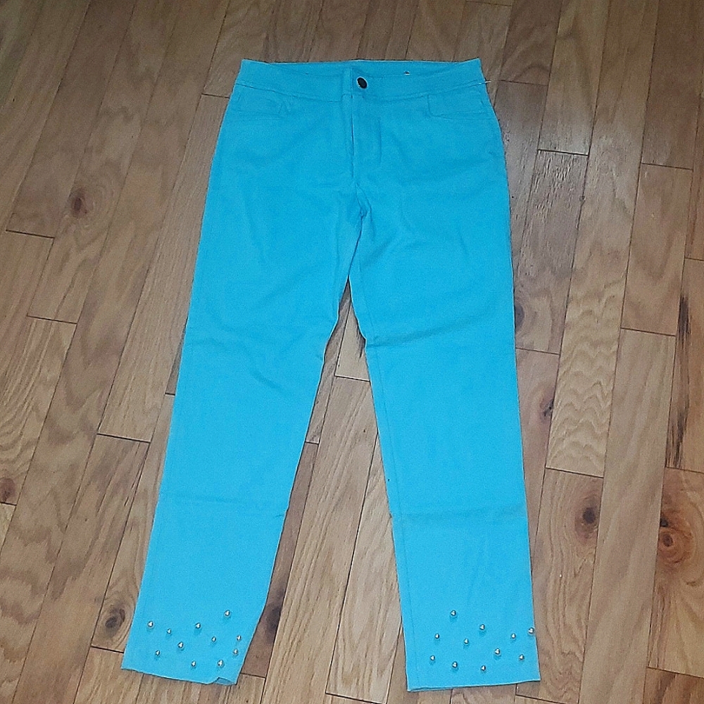 *SIZE 10 LIGHT BLUE STRETCHY PANTS*